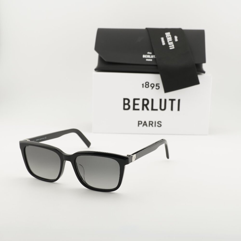 Berluti BL40023U 01B Rectangle Sunglasses - Black/Grey